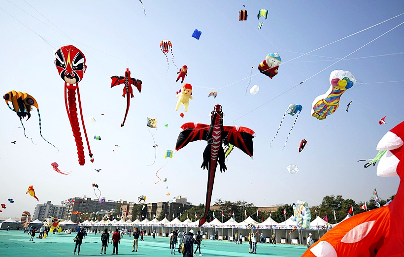 International Kite Festival 2018 Cool, colourful kites fill the skies