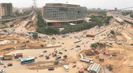 Gurgaon underpass, Gurgaon underpass construction, Rajiv Chowk, Signature Tower, IFFCO Chowk, Manohar Lal Khattar, India news, indian express news