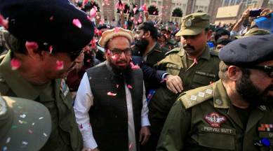 Hafiz Saeed, Hafiz Saeed security, Hafiz Saeed moves pakistan court, Mumbai attack mastermind Hafiz Saeed, hafiz saeed petition, hafiz saeed case, indian express, pakistan news