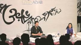 Huzaifa Pandit, kahmiri artist, Srinagar artist, Kashmiri poet, Indian express talk, indian express