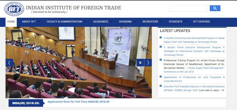 iift, tedu.iift.ac.in, iift mba ib result 2017