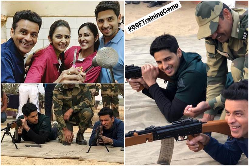 aiyaary team sidharth malhotra, manoj bajpayee, rakul preet at bsf camp in jaisalmer