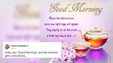 indians good morning text, good morning messages, good morning text jam internet, indians clog internet, internet down indians messages, indians good morning messages problem, viral news, odd news, bizarre news, tech news, indian express