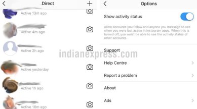 Instagram, Instagram Online status, Instagram chat status, Instagram Active status, Instagram Direct Message, Turn off Instagram online status