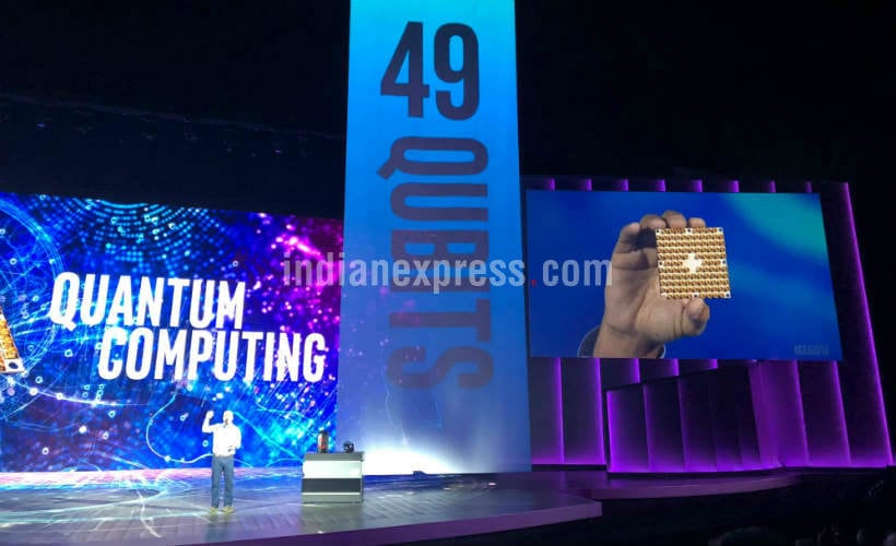 CES 2018, Intel CES keynote, Brian Krzanich Intel CEO, Brian Krzanich CES, Intel quantum computing, Intel VR, 3D facial recognition, Intel chips, virtual reality, artificial intelligence