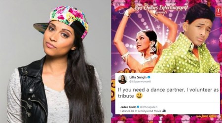 lilly singh, lilly singh jaden smith, jaden smith bollywood, jaden smith wants to work in bollywood, lilly singh tweets to jaden smith, indian express, indian express news