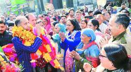 New Himachal CM Jai Ram Thakur gets rousing welcome on his first visit to home district