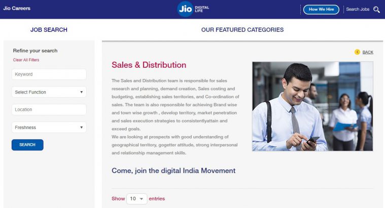 jio, reliance, sales jobs, careers.jio.com, latest jobs