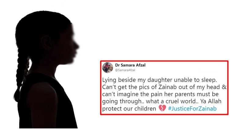 #JusticeForZainab trends as Twitterati seethe in anger following rape