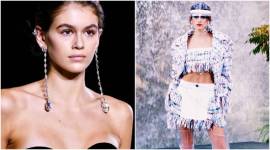 Cindy Crawford, Kaia Gerber, Karl Lagerfeld, gigi hadid, tommy hilifiger, Karl Lagerfeld x kaia, chanel, calvin klein, prada, saint laurent, versace, tommy x gigi, fendi, indian express, indian express news