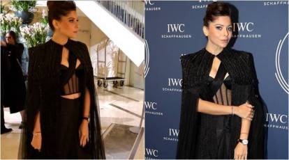 Deepika Padukone flaunts her mini black blazer dress as she