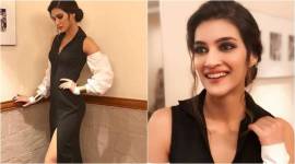 Kriti Sanon, Kriti Sanon latest photos, Kriti Sanon fashion, Kriti Sanon monochrome gown, Kriti Sanon western style