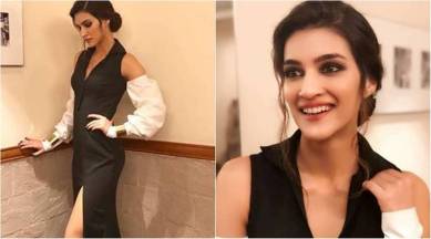 Kriti Sanon, Kriti Sanon latest photos, Kriti Sanon fashion, Kriti Sanon monochrome gown, Kriti Sanon western style