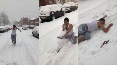 VIDEO: Man dancing to 'Aaja O Meri Tamanna' in the snow has everyone  ROFL-ing! | Trending News,The Indian Express