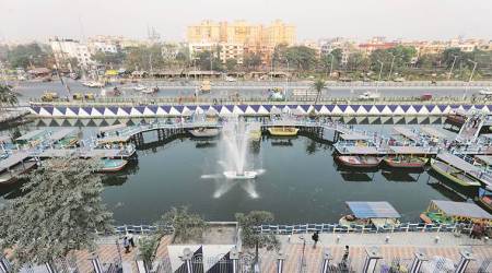 West bengal’s first floating market, Kolkata, Chief Minister Mamata Banerjee, floating market, Netaji Indoor Stadium, indian express