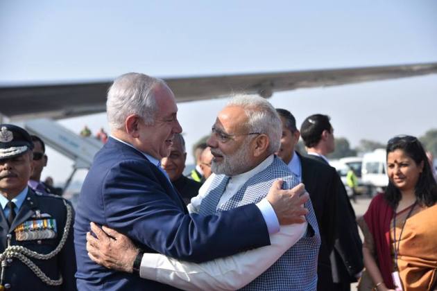 Benjamin Netanyahu, Israel PM in India, PM Narendra Modi, Benjamin Netanyahu in India images, Benjamin Netanyahu in India photos, Benjamin Netanyahu in India pictures, Modi Netanyahu meet photos, Modi Netanyahu meet images, Netanyahu India visit, Indian Express