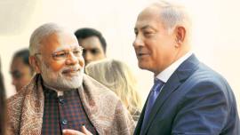 Benjamin Netanyahu, Israel, PM Narendra Modi, India israel defence, India Israel meeting, Modi Netanyahu joint address, Benjamin Netanyahu india visit, Indian Express, Indian Express News