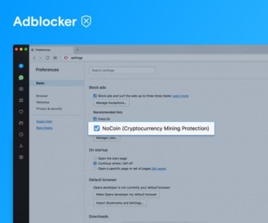 Opera adds anti-cryptocurrency mining feature to mobile browsers