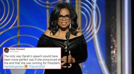 Golden Globe, Golden Globes award, Golden Globe 2018, celebrities at golden globe, oprah winfrey's speech at golden globes, twitter reactions, indian express, indian express news