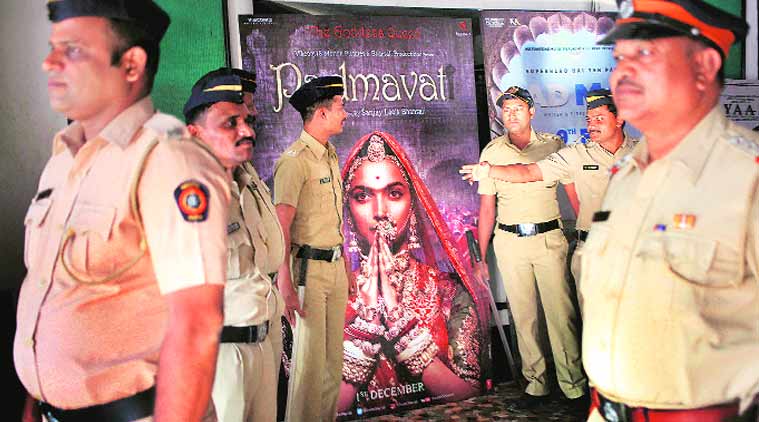 padmaavat, Padmaavat screening, padmaavat protets, Padmaavat controversy, Padmaavati, sanjay leela bhansali, deepika padukone, Karni sena, rajputs, indian express