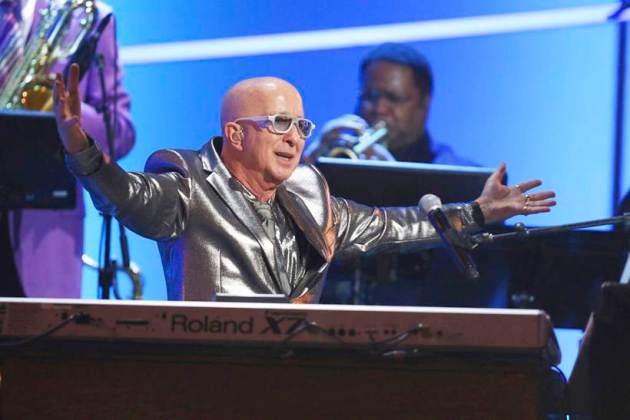 Paul Shaffer performed at the 60th annual Grammy Awards at Madison Square Garden.