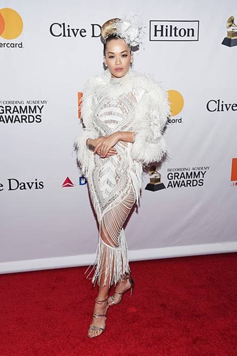 2018 Pre-Grammy Gala, 2018 Pre-Grammy Gala Priyanka Chopra, priyanka chopra, priyanka chopra latest photos, priyanka chopra fashion, priyanka chopra red carpet, katie holmes, katie holmes fashion, chrissy teigen, chrissy teigen fashion, indian express, indian express news
