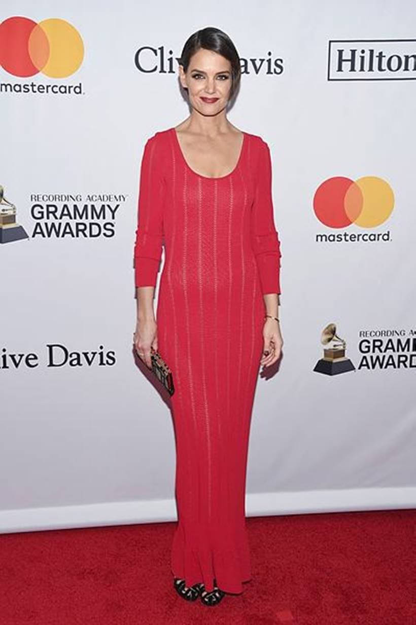 2018 Pre-Grammy Gala, 2018 Pre-Grammy Gala Priyanka Chopra, priyanka chopra, priyanka chopra latest photos, priyanka chopra fashion, priyanka chopra red carpet, katie holmes, katie holmes fashion, chrissy teigen, chrissy teigen fashion, indian express, indian express news