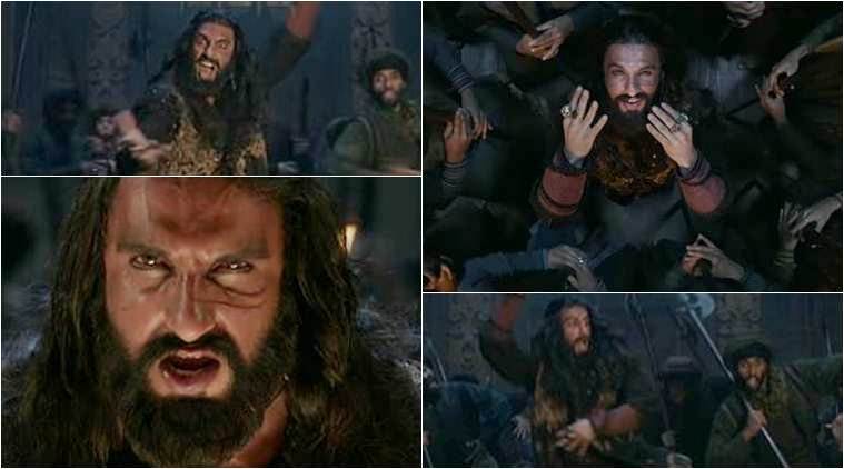Padmaavat song Khalibali: Ranveer Singh aces his mad act as Alauddin  Khilji, watch video | Entertainment News,The Indian Express