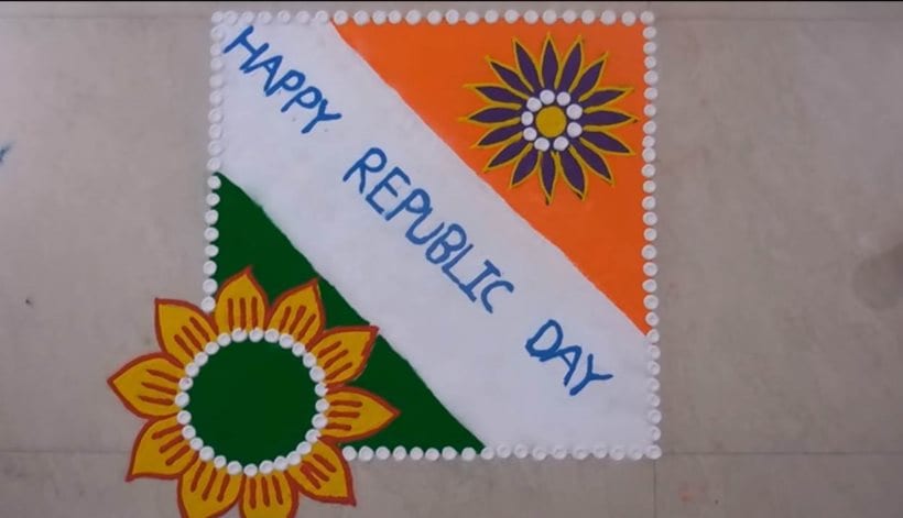 republic day, republic day rangoli design, republic day rangoli, republic day rangoli, republic day celebration, republic day in india, indian express, indian express news