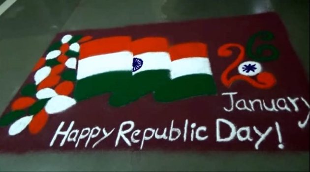 republic day, republic day rangoli design, republic day rangoli, republic day rangoli, republic day celebration, republic day in india, indian express, indian express news