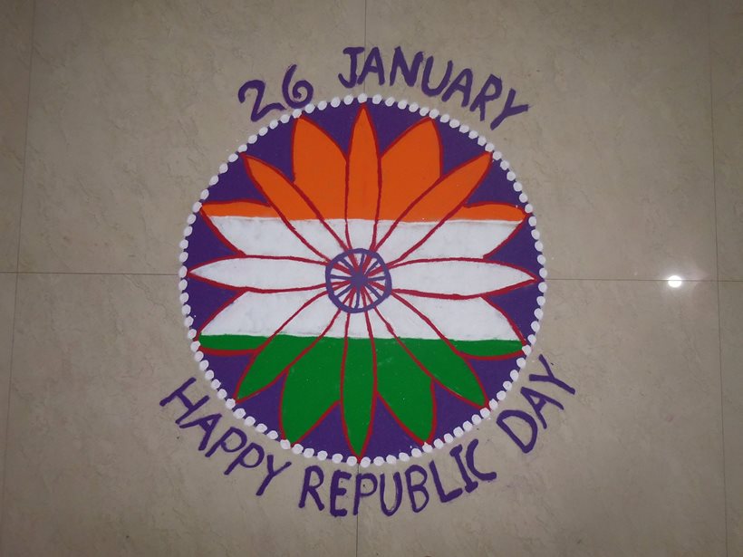 republic day, republic day rangoli design, republic day rangoli, republic day rangoli, republic day celebration, republic day in india, indian express, indian express news