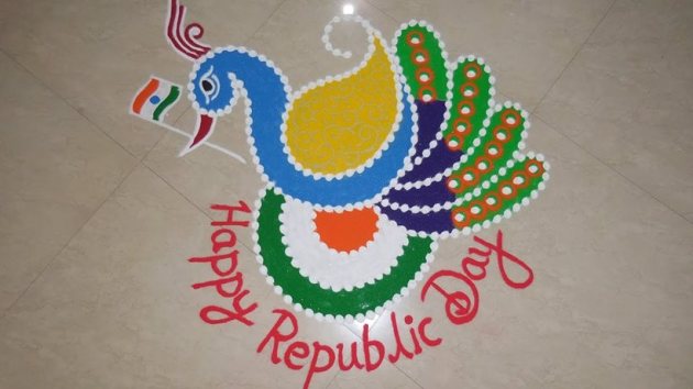 republic day, republic day rangoli design, republic day rangoli, republic day rangoli, republic day celebration, republic day in india, indian express, indian express news