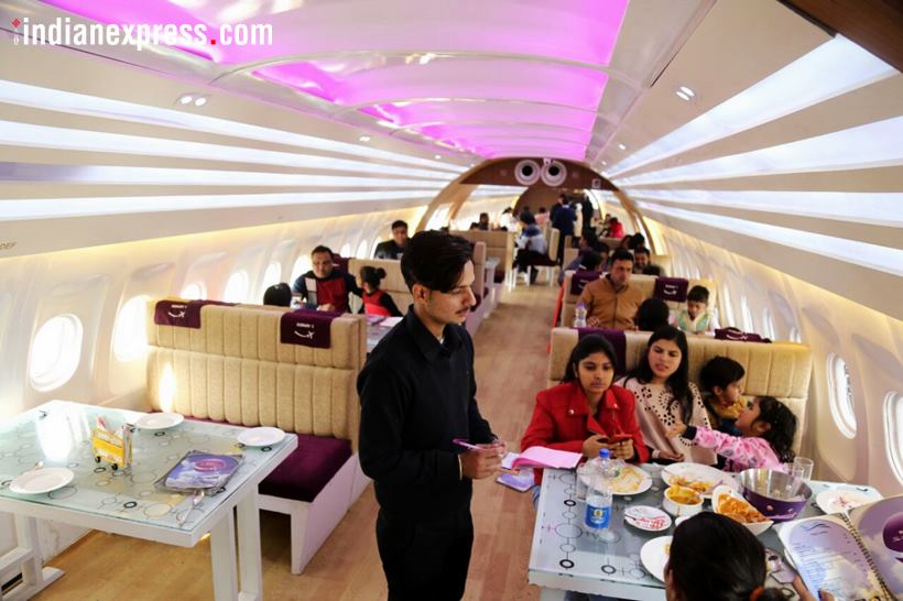 airplane turned restaurant, grounded aeroplane, aeroplane restaurant chandigarh highway, aeroplane restaurant nh 1, indian express, indian express news
