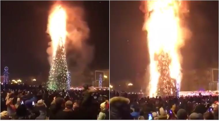 Video Russian New Year Celebration Goes Up In Flames Twitterati