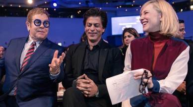 shah rukh khan at world economic forum with elton john and cate blanchett