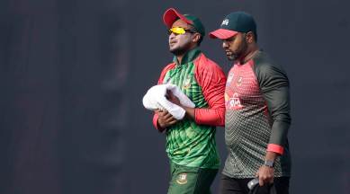 Shakib Al Hasan, Shakib Al Hasan injury, Shakib Al Hasan Bangladesh, Bangladesh Shakib Al Hasan, sports news, cricket, Indian Express