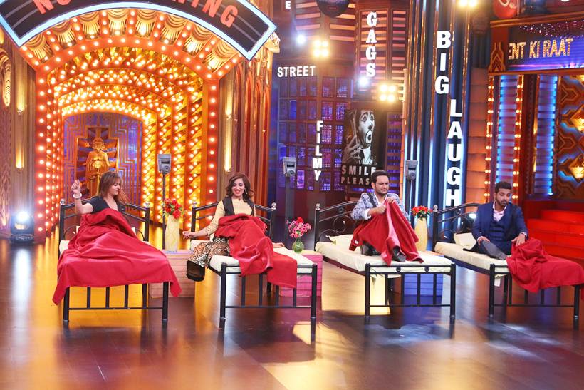 Shilpa, Vikas, Punesh and Arshi with the cast of Entertainment Ki Raat