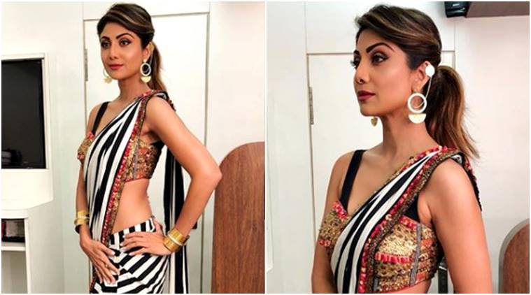 Shilpa Shetty Shows Us How To Add A Trendy Twist To A Simple Sari With This Style Trick Lifestyle News The Indian Express Shilpa is currently judging a kids dance reality show. trendy twist to a simple sari with