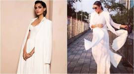 Neha Dhupia, Neha Dhupia latest photos, Sonam Kapoor, Sonam Kapoor latest photos, white on white, how to wear white on white, layering fashion