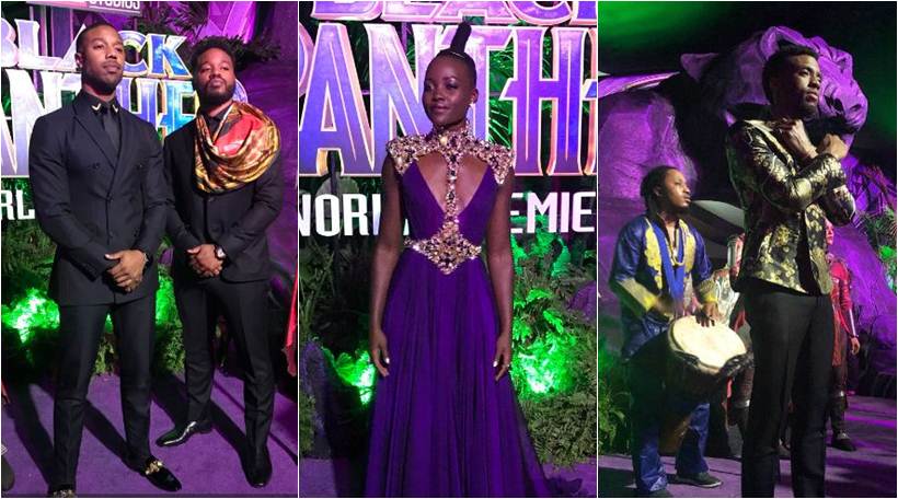 black panther world premiere chadwick boseman lupita nyong'o michael b jordan ryan coogler