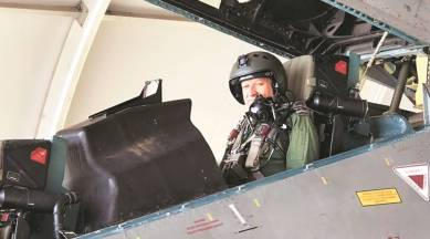 Southern Army Commander Lt Gen D R Soni in the cockpit of the Sukhoi Su-30 MKI on Thursday.