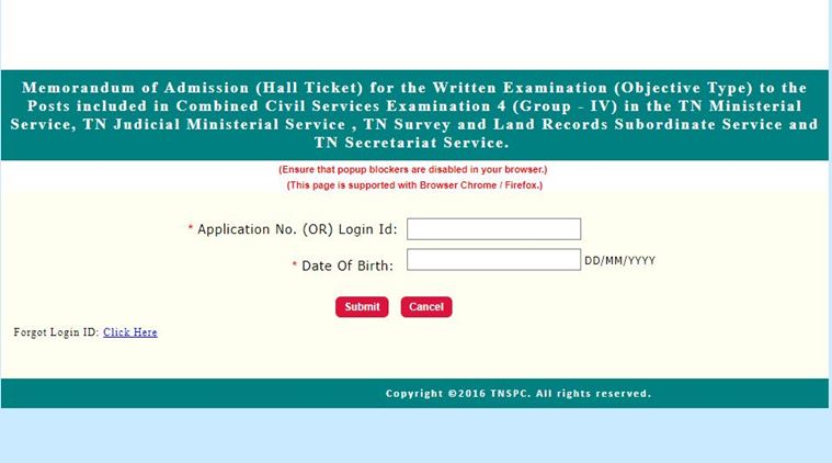 tnpsc, tnpsc group 4 hall ticket, tnpscexams.in, tnpsc.gov.in