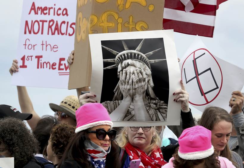 womens march photos, anti trump rally pictures, donald trump protest images, womens rally us pics, united states, america women protest pics, indian express
