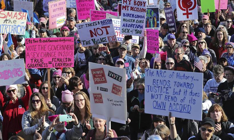 womens march photos, anti trump rally pictures, donald trump protest images, womens rally us pics, united states, america women protest pics, indian express
