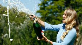 Caroline Wozniacki celebrates her Australian Open title