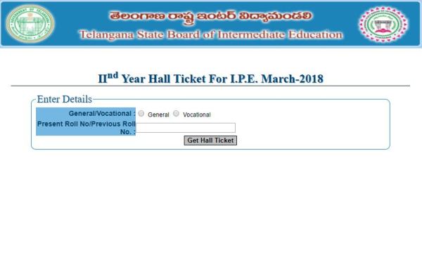 inter hall ticket 2018, tsbie.cgg.gov.in, tsbie inter exam hall ticket