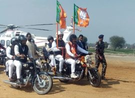 amist shah, bjp chief amit shah, amit shah jind rally, jind bike rally, yuva hunkar rally, haryana government, manohar lal khattar