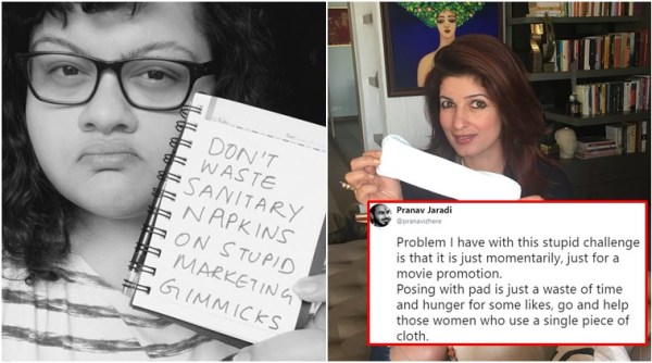 padman challenge, anti-padman challenge, menstruation stigma, padman challenge opinions, against padman challenge, against padman, against padman opinions, against padman challenge Twitter reactions, Indian Express, Indian Express news