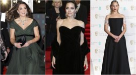 BAFTA 2018, BAFTA red carpet, Kate Middleton BAFTA, Kate Middleton no black dress, BAFTA Time's Up, BAFTA black dresses, indian express, indian express news