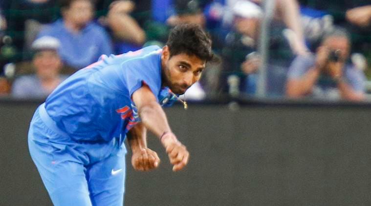 Bhuvneshwar Kumar in action against South Africa in 1st T20